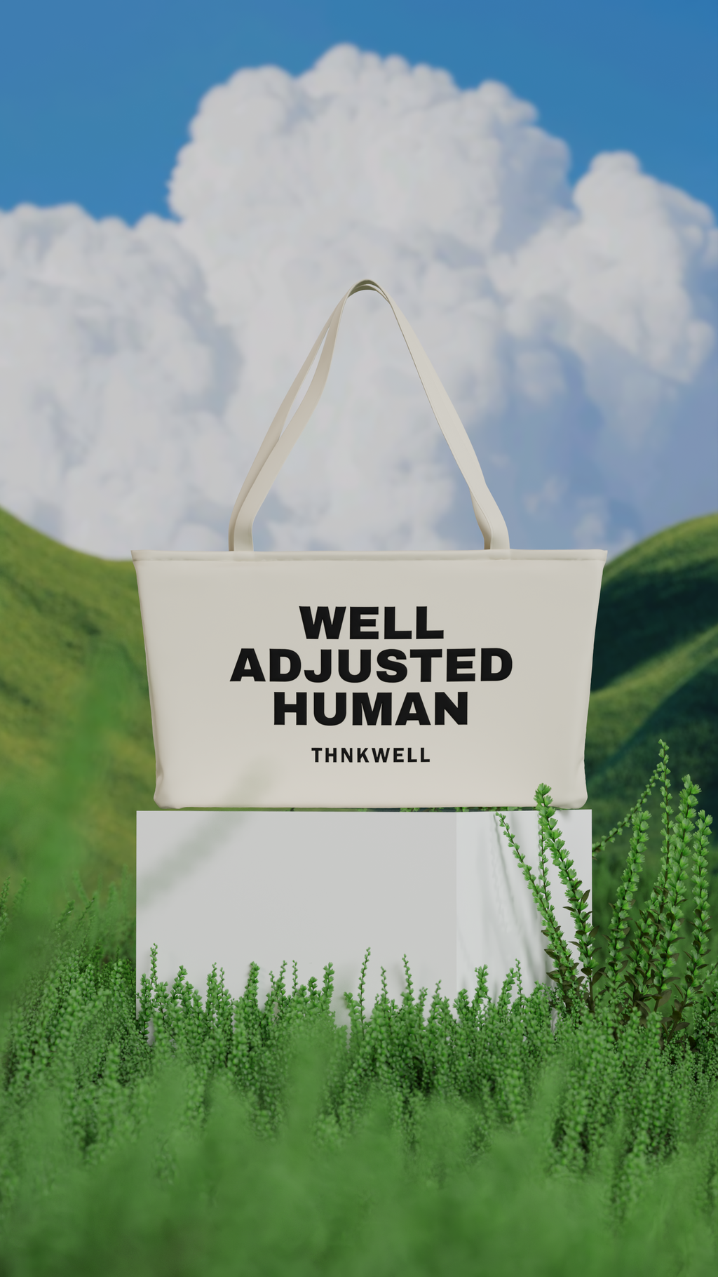 Presale: WELL ADJUSTED HUMAN CANVAS TOTE