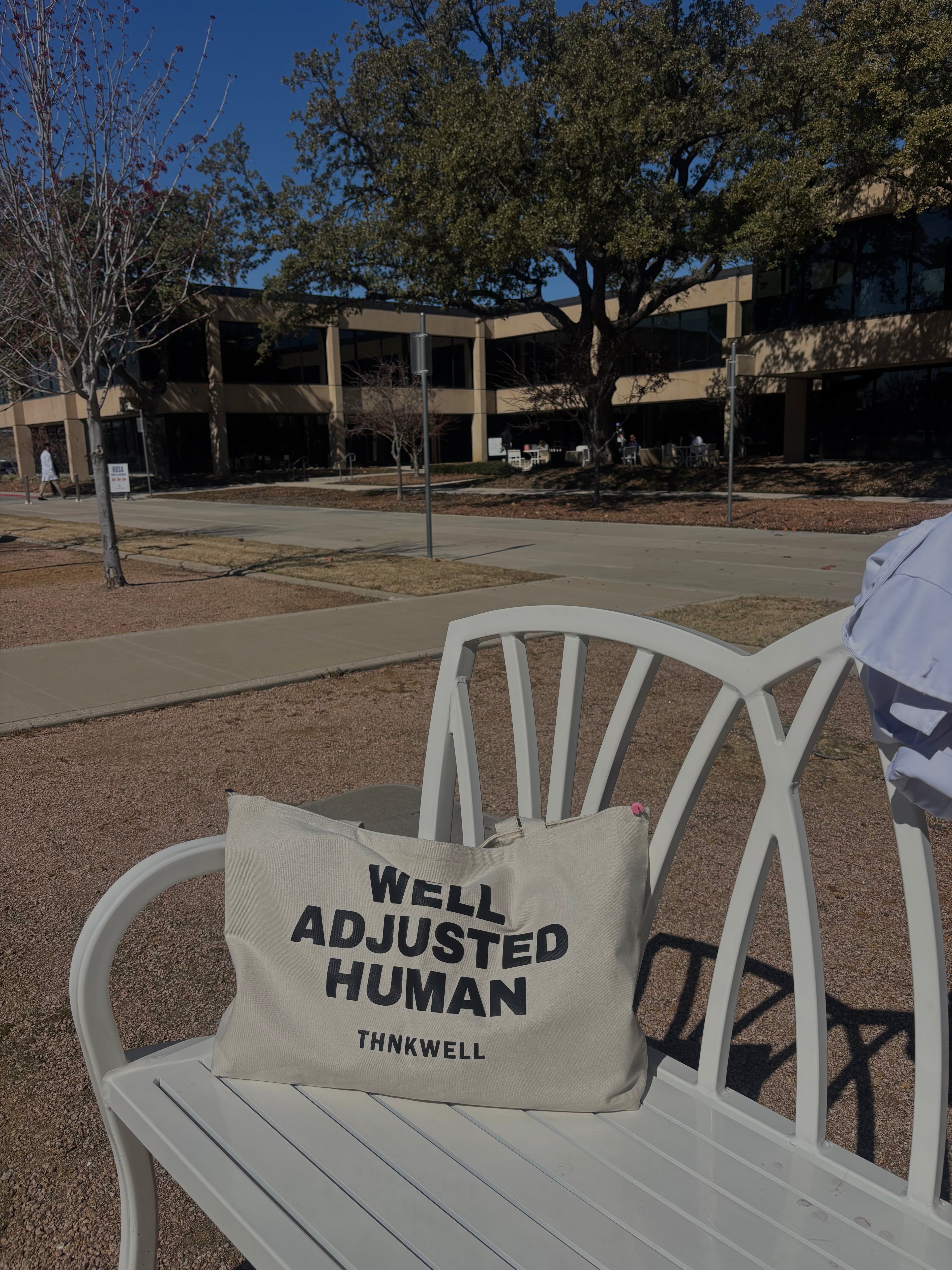 Presale: WELL ADJUSTED HUMAN CANVAS TOTE