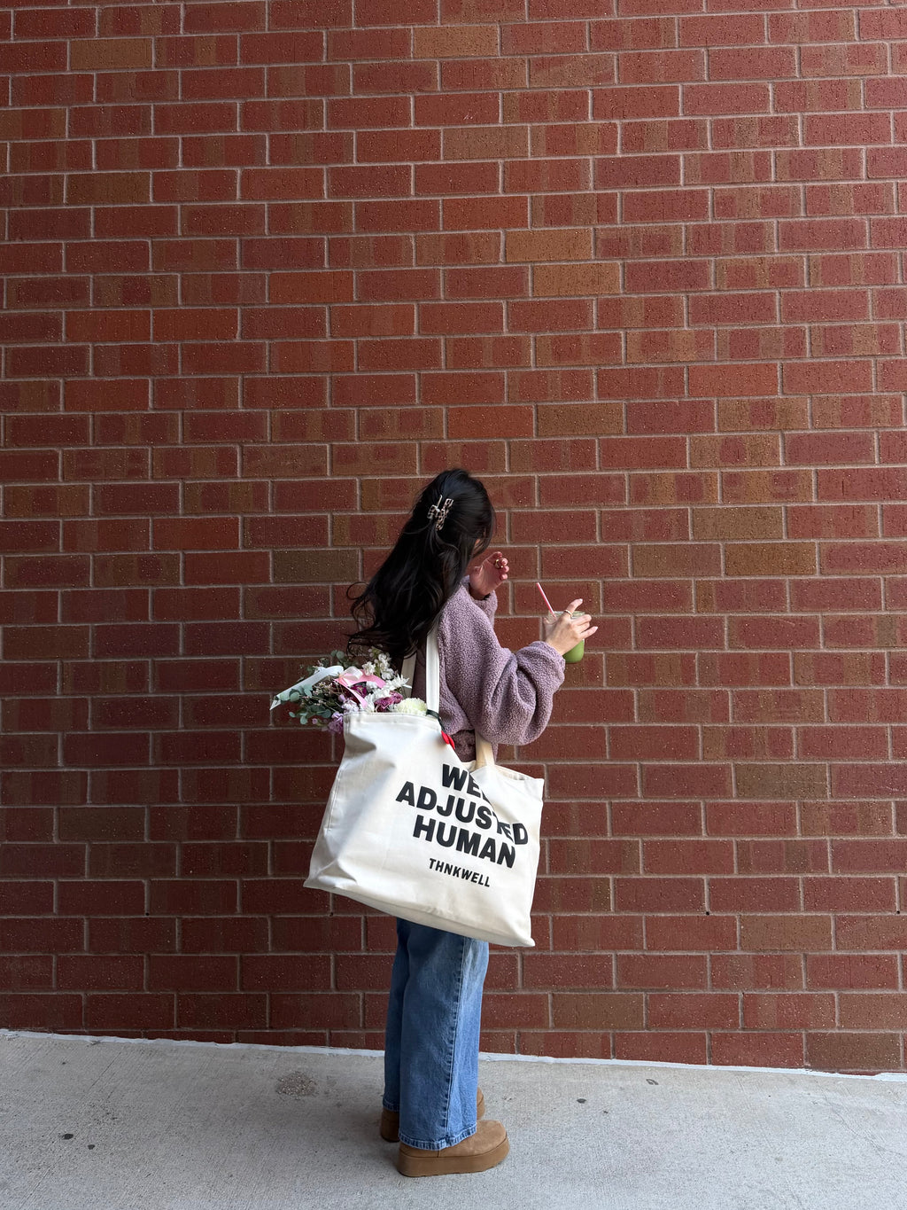 Presale: WELL ADJUSTED HUMAN CANVAS TOTE