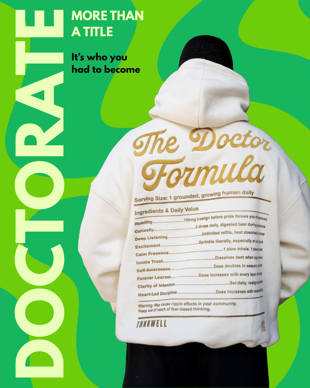 The Doctor Formula Hoodie (Golden Cream)/Embroidery