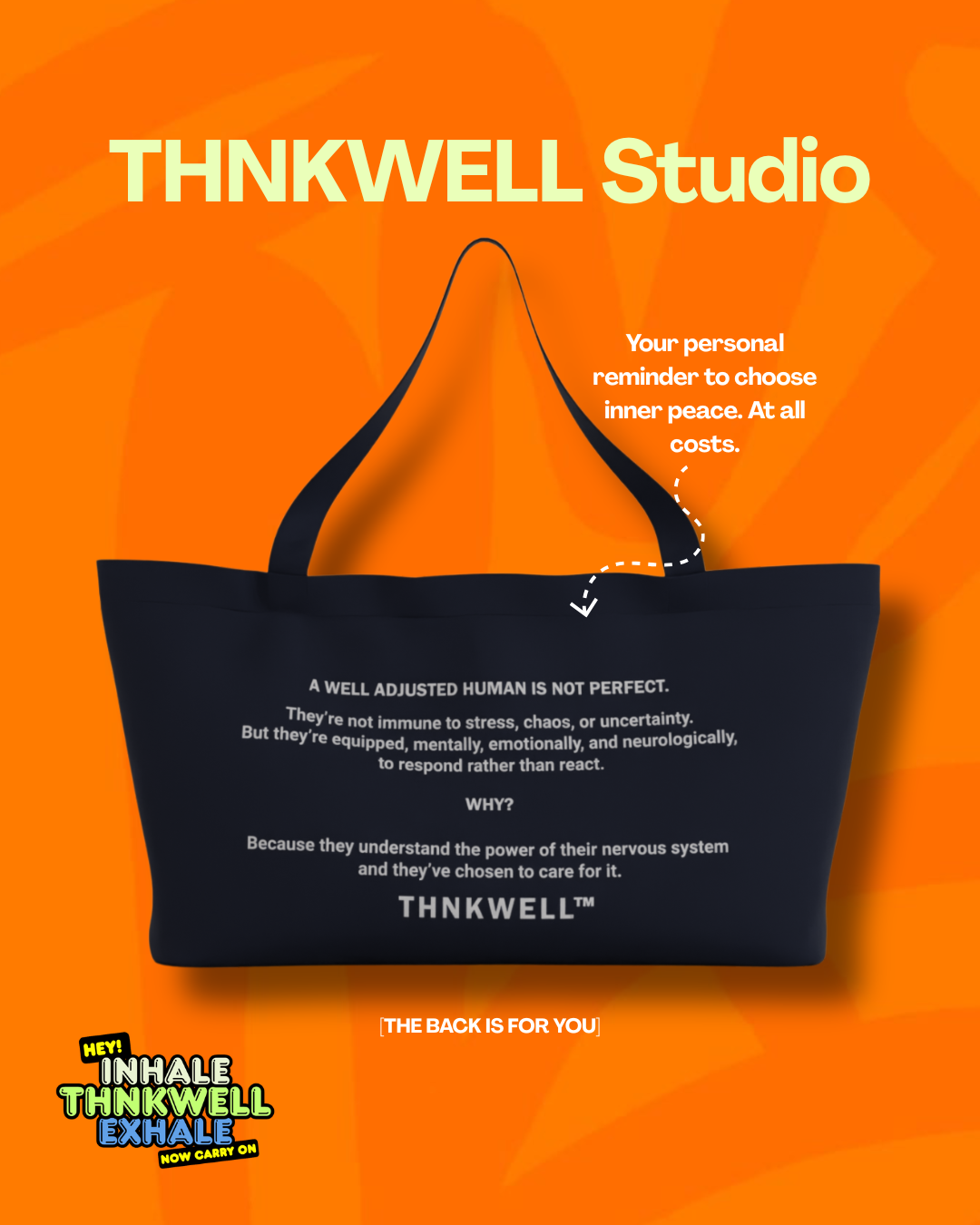 WELL ADJUSTED HUMAN CANVAS TOTE (Navy Blue)