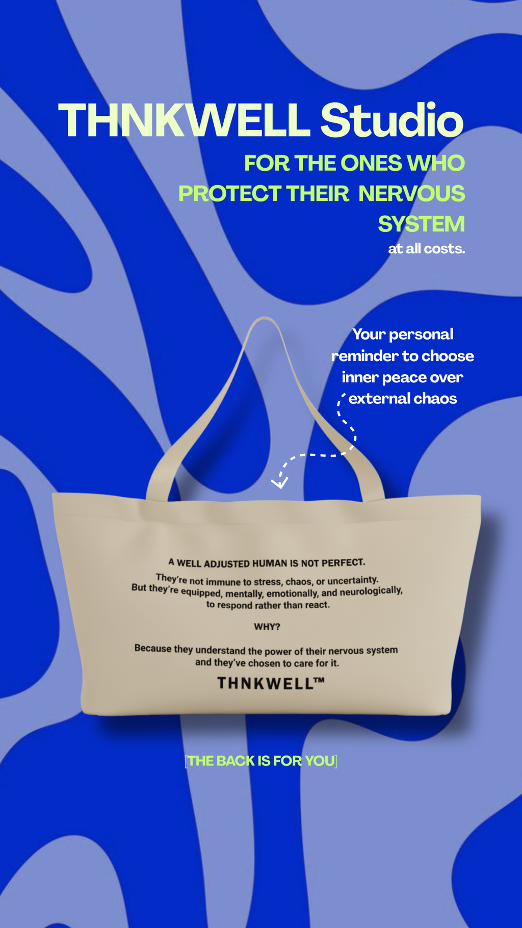 WELL ADJUSTED HUMAN CANVAS TOTE (Beige)