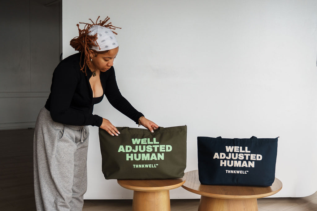 WELL ADJUSTED HUMAN CANVAS TOTE - (Green)