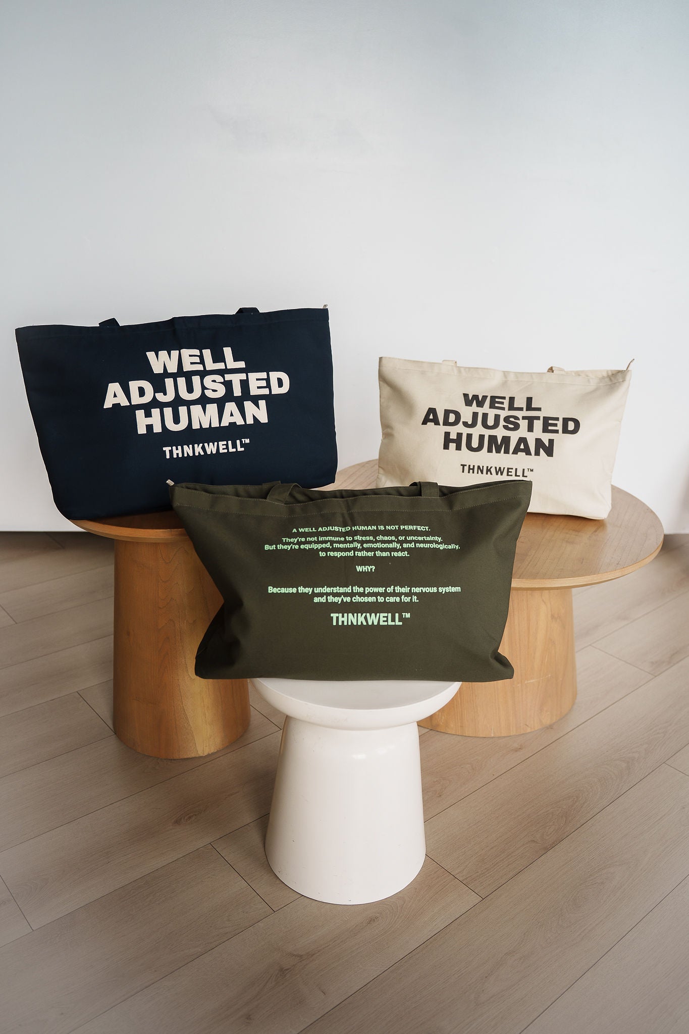 WELL ADJUSTED HUMAN CANVAS TOTE - (Green)