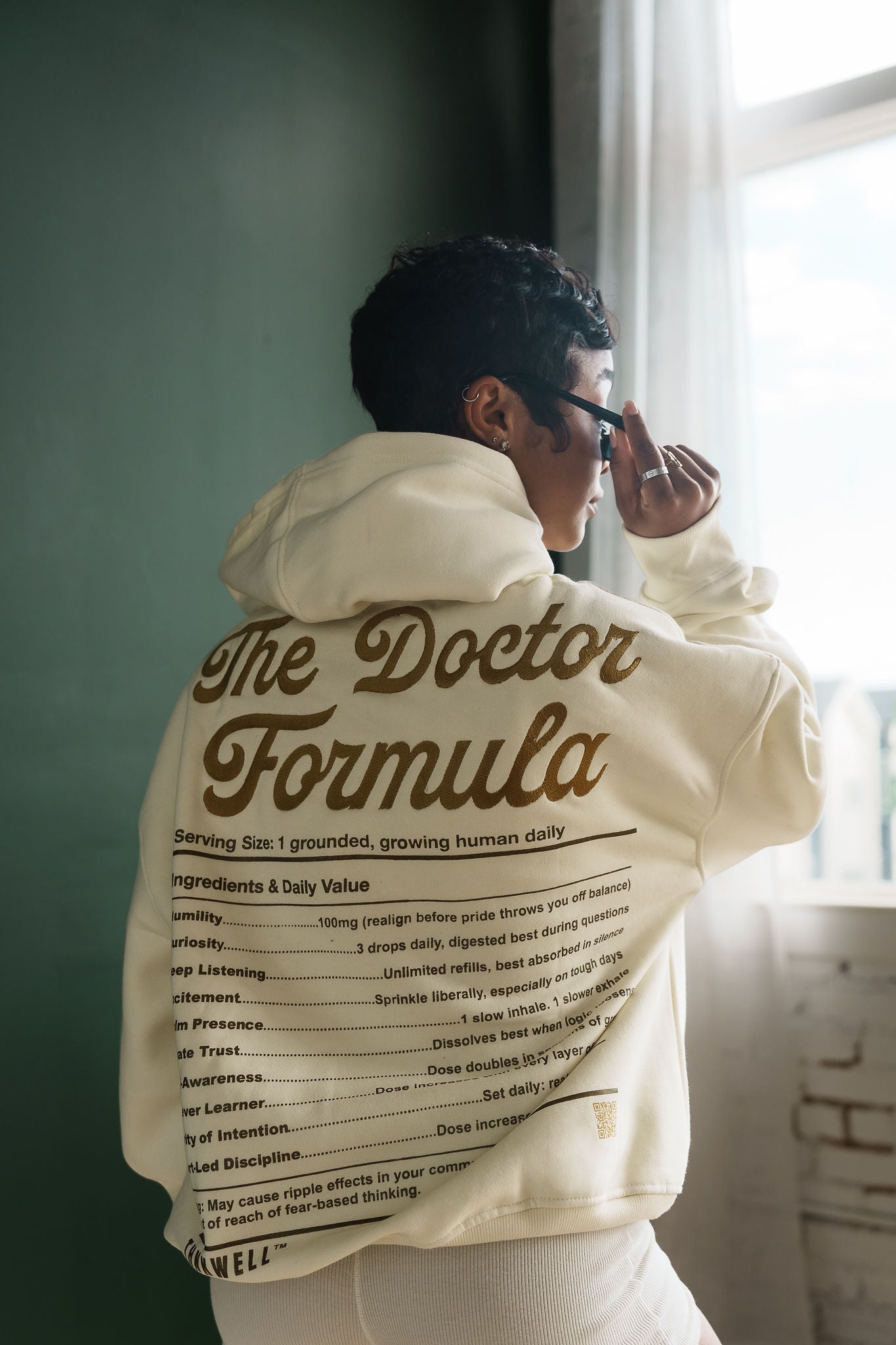 The Doctor Formula Hoodie (Golden Cream)/Embroidery